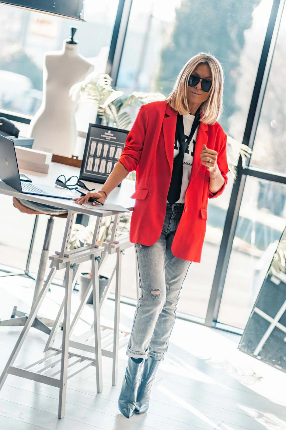Blazer Grungemama Romy rouge - Image 4