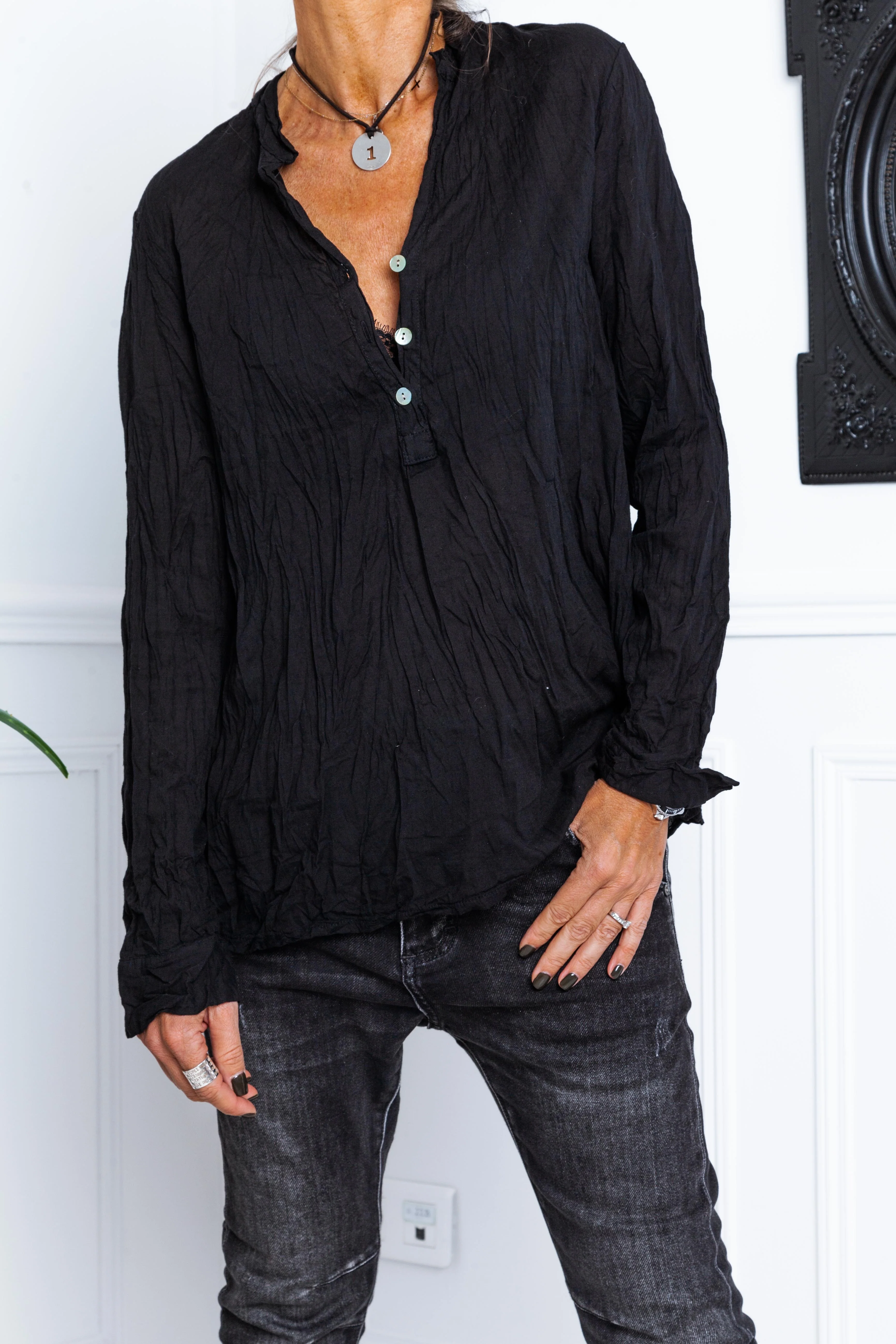 BLOUSE BANDITAS KOVAN NOIR - Image 2