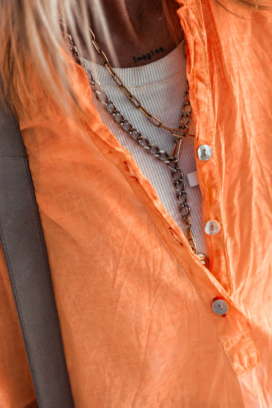 BLOUSE KOVAN FLUO ORANGE - Image 5