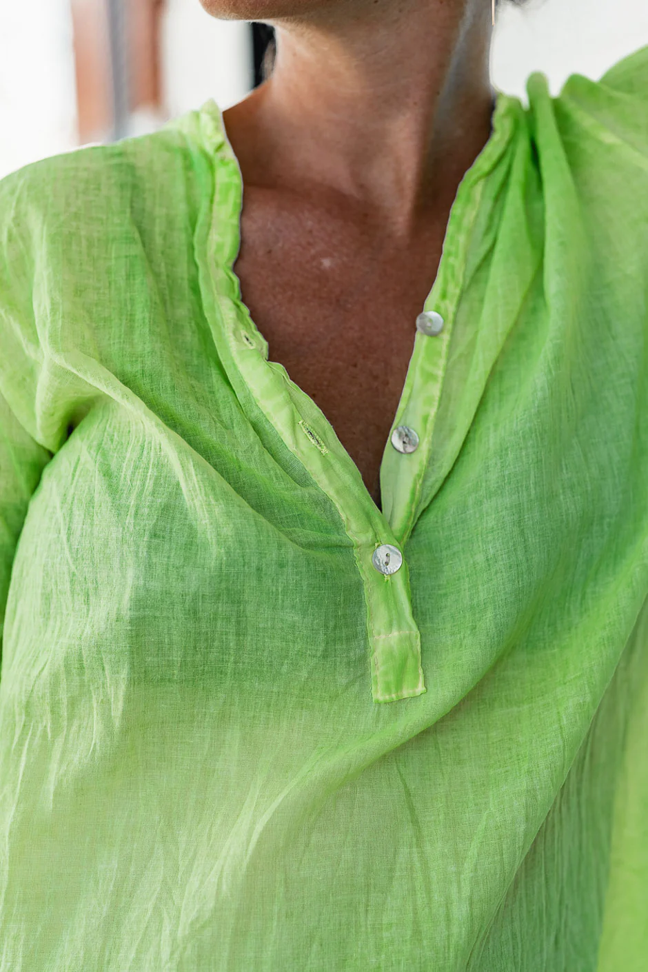 BLOUSE KOVAN FLUO VERT - Image 3