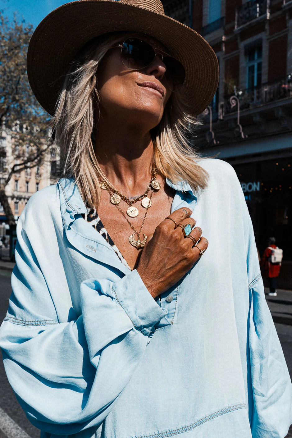 BLOUSE MARIS BLEU BLEACH - Image 5