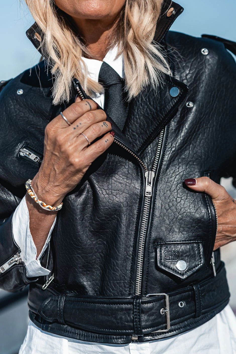 BLOUSON CUIR SERGIO NOIR - Image 4