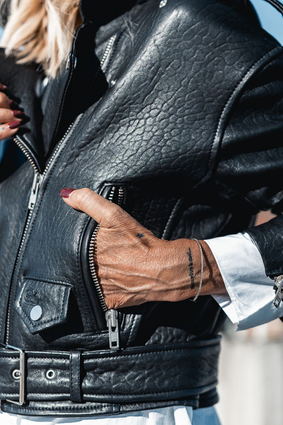 BLOUSON CUIR SERGIO NOIR - Image 5
