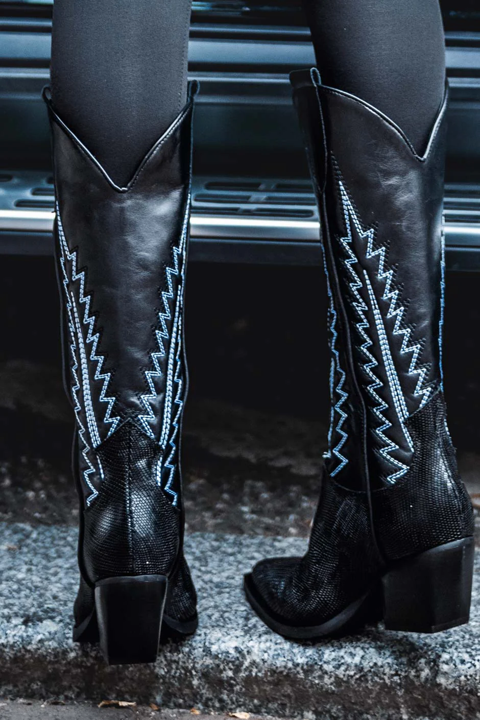 BOTTES GRUNGEMAMA TEXANA NOIR - Image 7