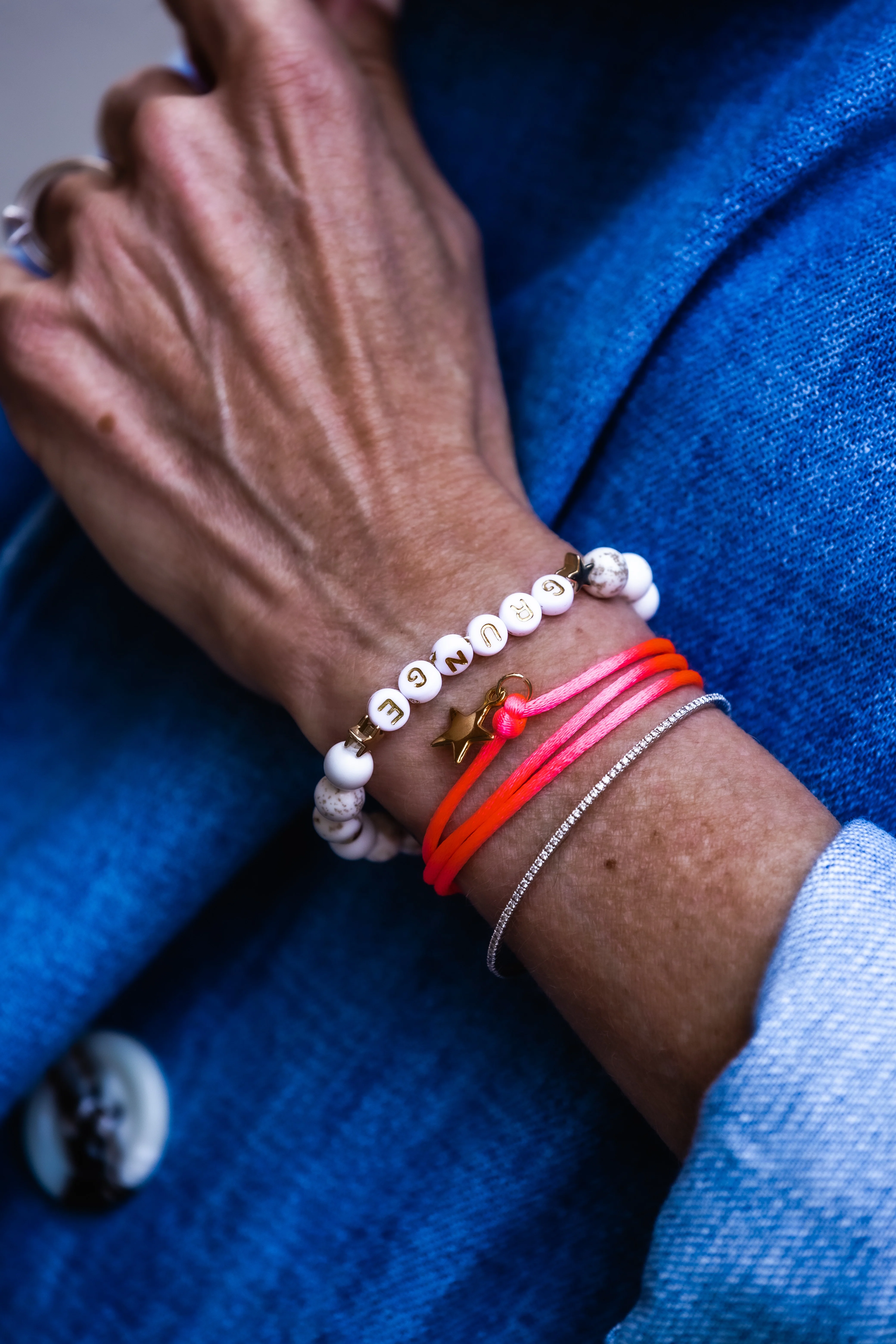 BRACELET MARBLE GRUNGE BLANC - Image 4