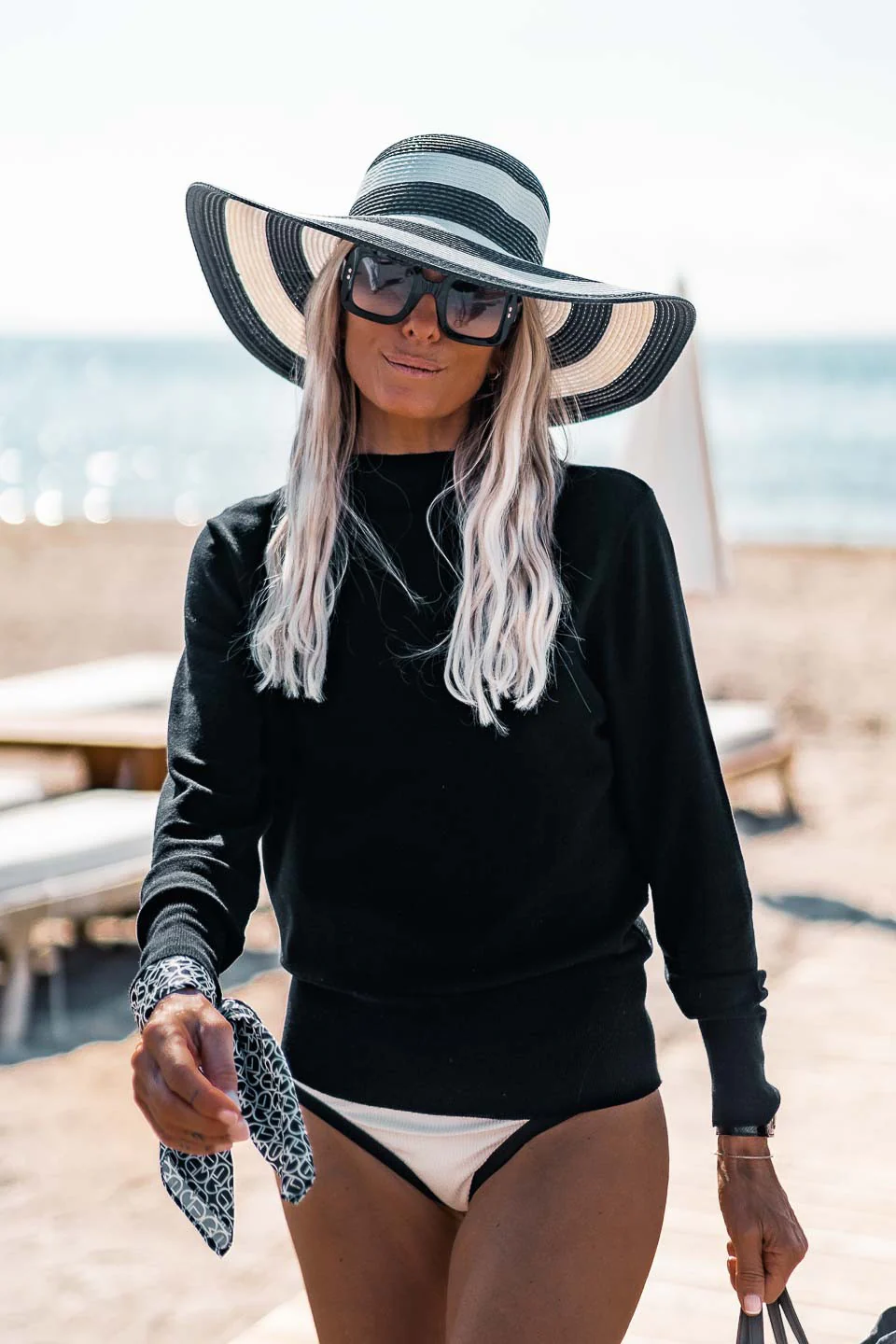 CHAPEAU RIVIERA NOIR/ BLANC - Image 3