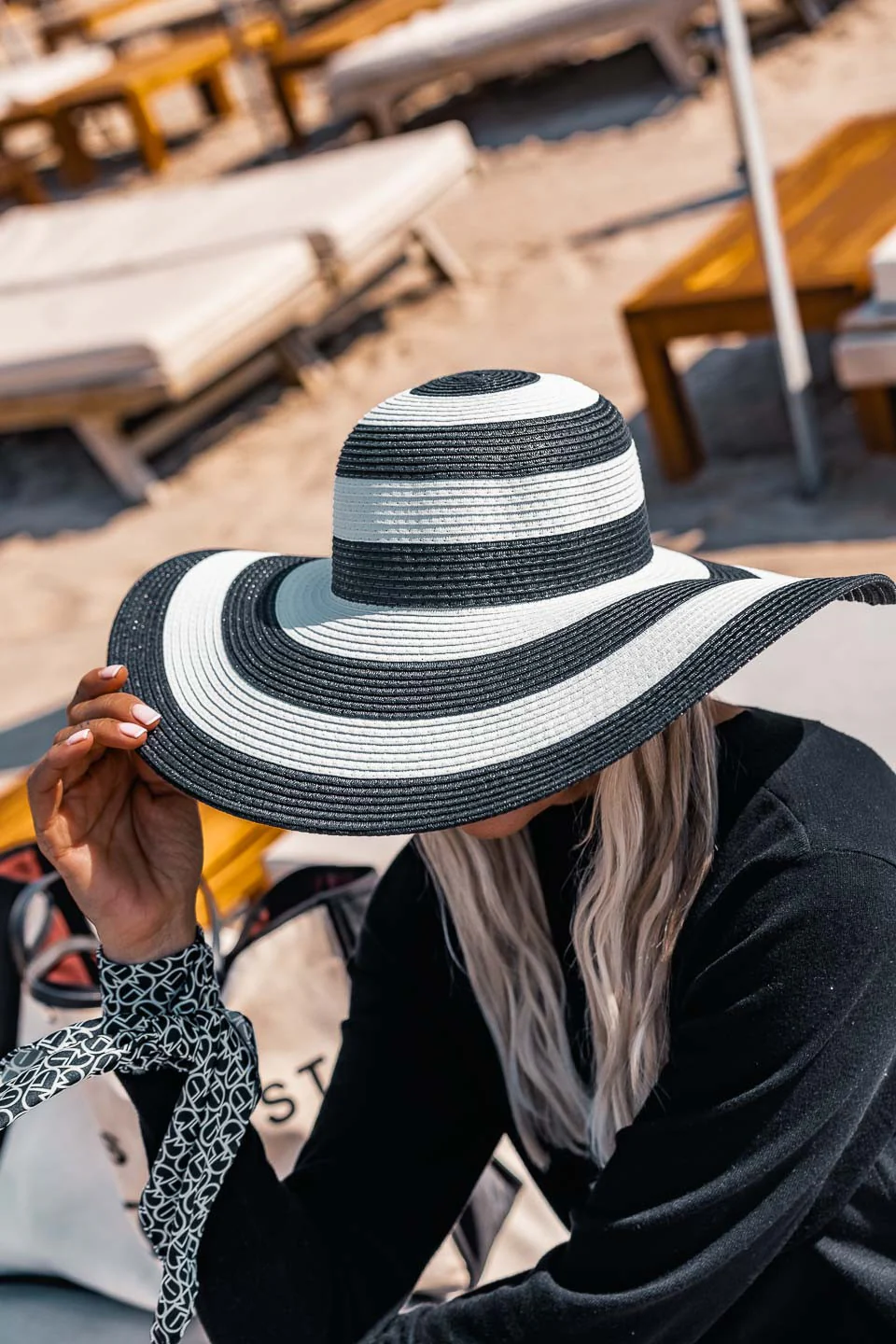 CHAPEAU RIVIERA NOIR/ BLANC - Image 5