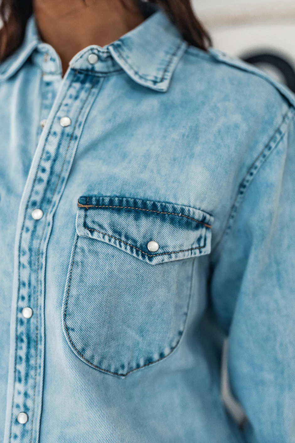 CHEMISE AGATHEE BLEU - Image 3