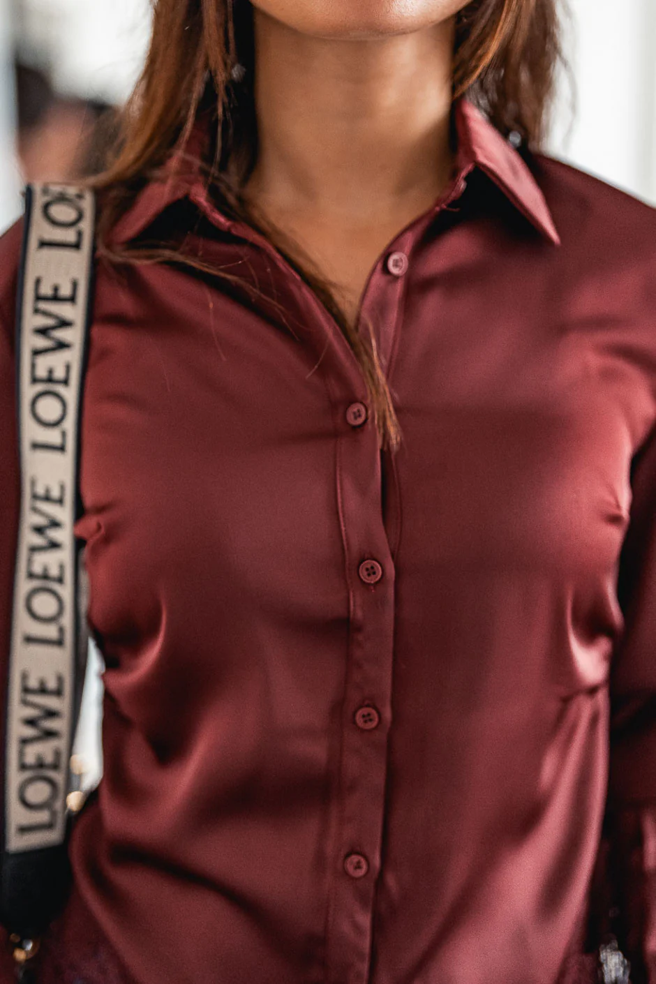 CHEMISE SATINY BORDEAUX - Image 5