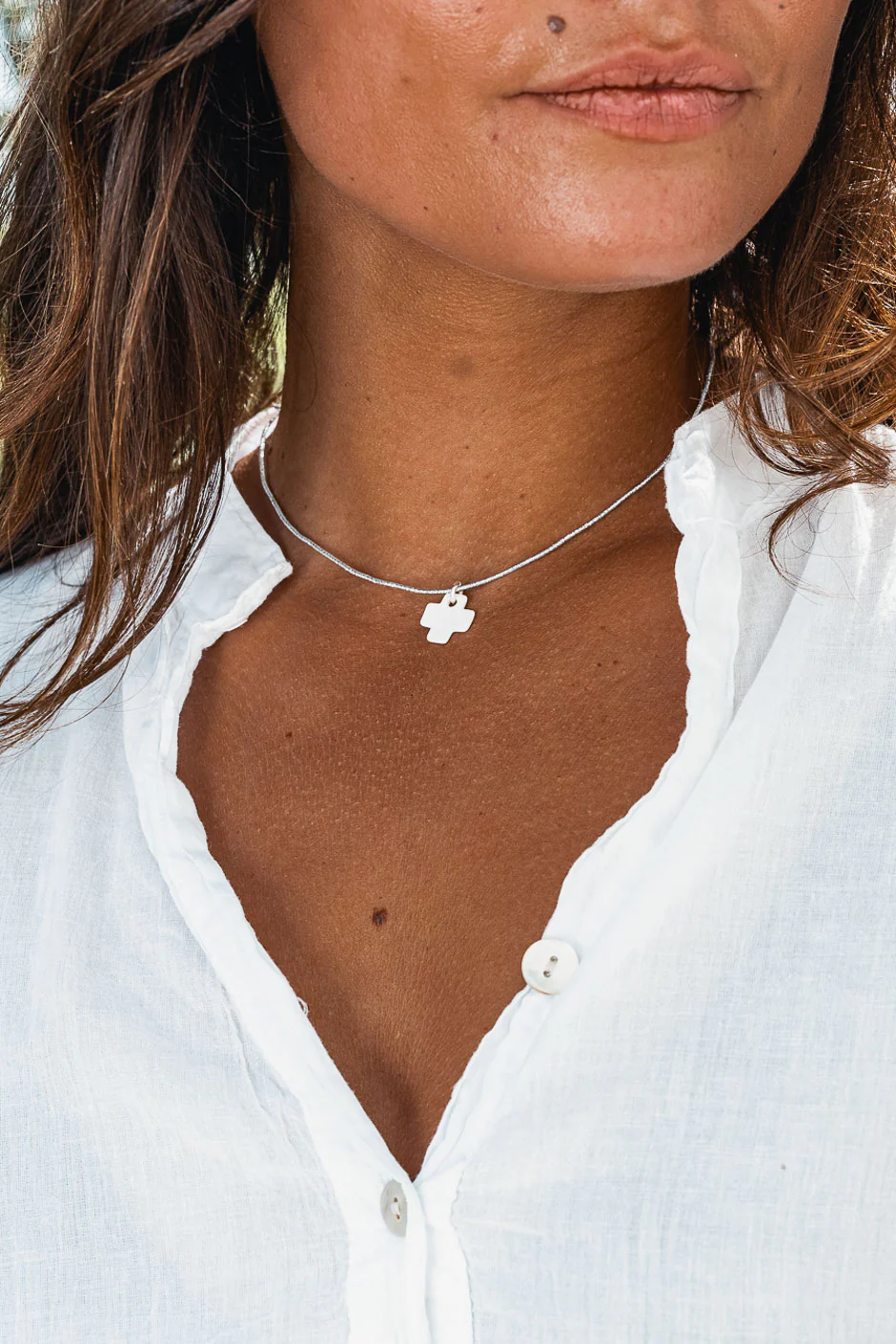 COLLIER CRUZ BLANC - Image 4