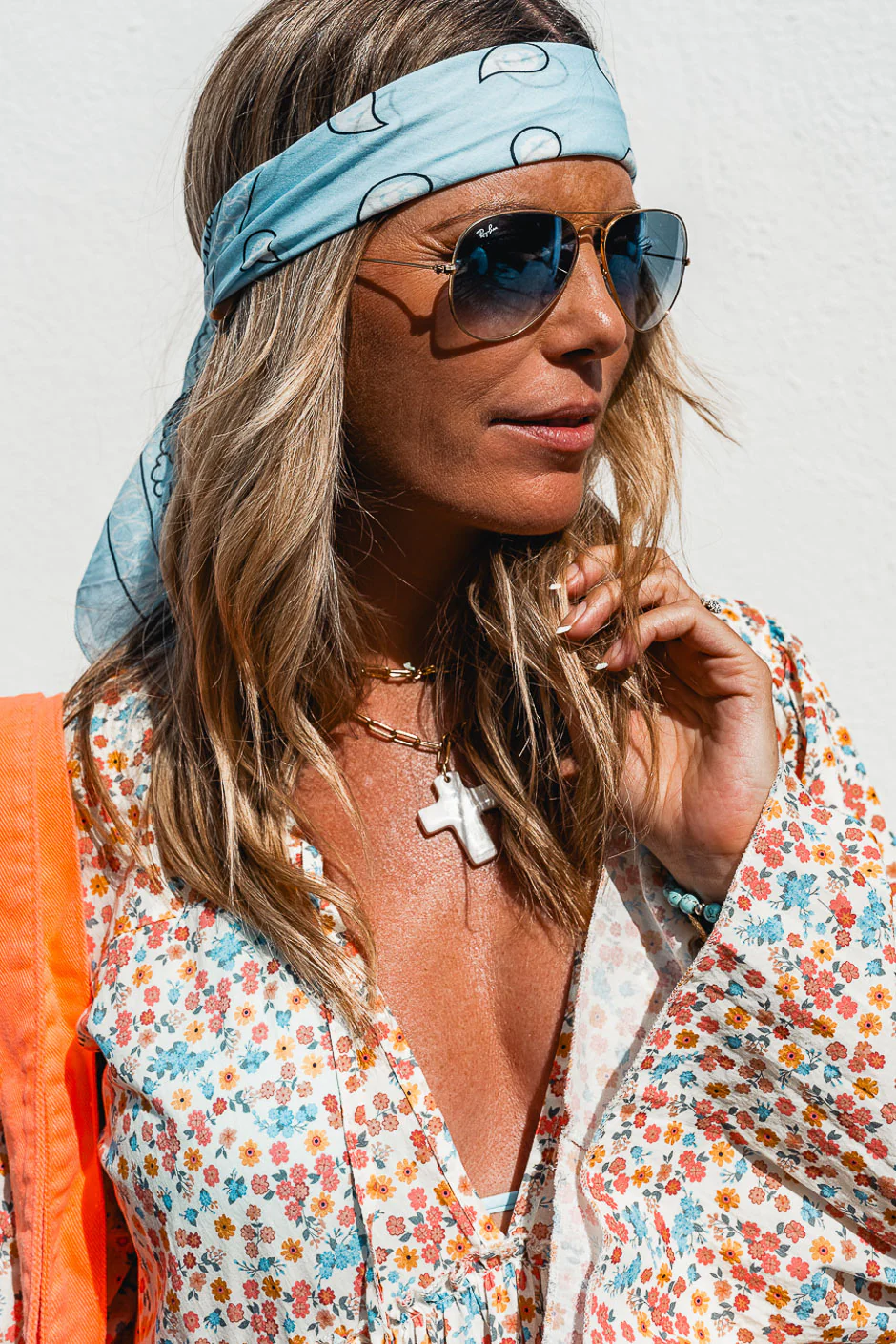 FOULARD ALOE BLEU