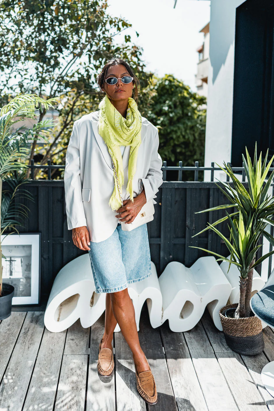FOULARD CHLOE JAUNE FLUO - Image 2