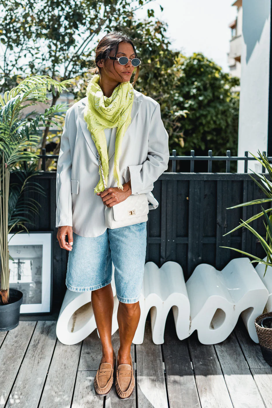 FOULARD CHLOE JAUNE FLUO - Image 3