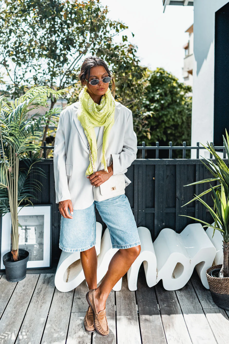 FOULARD CHLOE JAUNE FLUO - Image 4