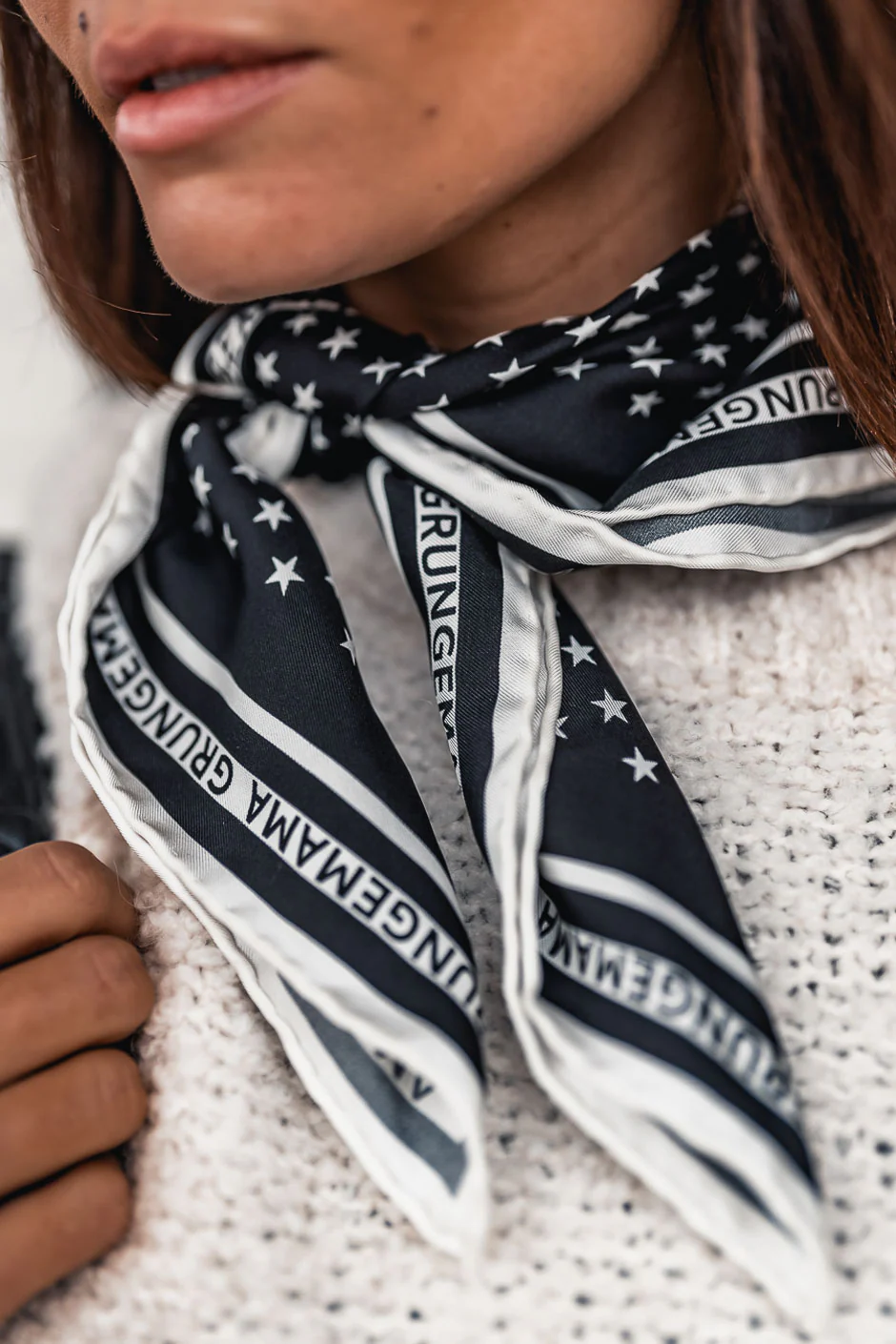 Foulard Grungemama Big Star noir - Image 3