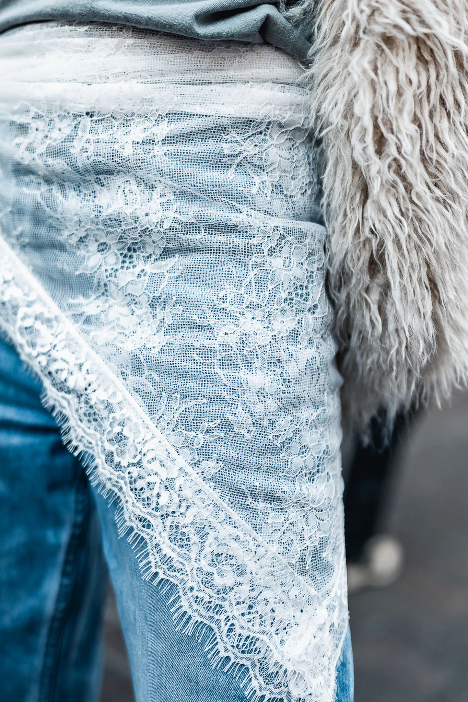 Foulard Grungemama Lace blanc - Image 3