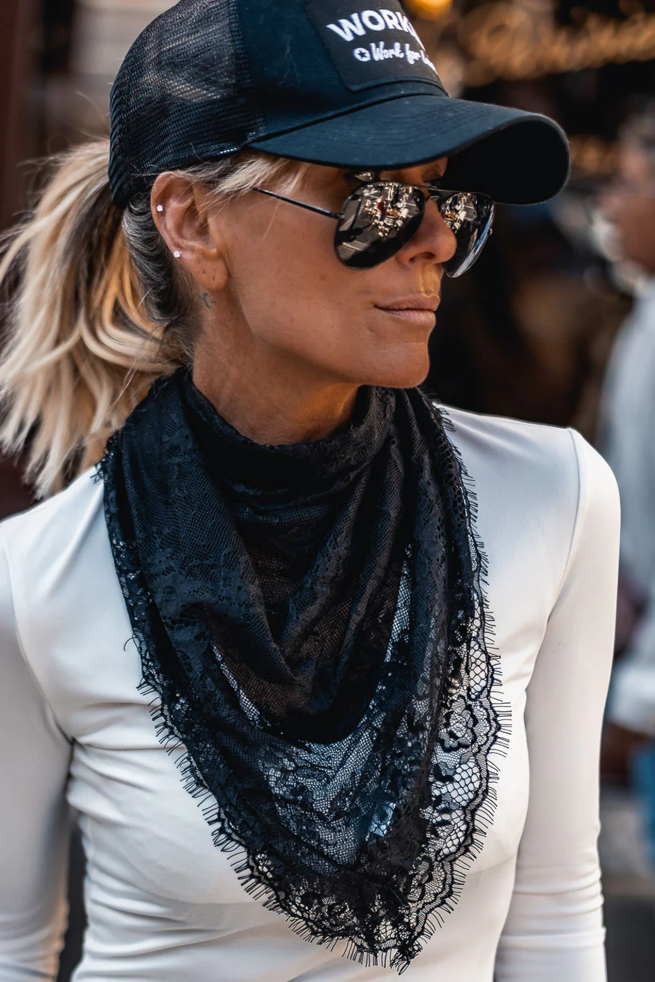 Foulard Grungemama Lace noir - Image 5