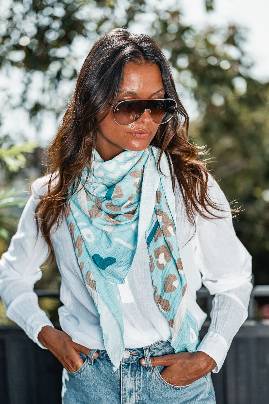 FOULARD PAOLA BLEU - Image 5