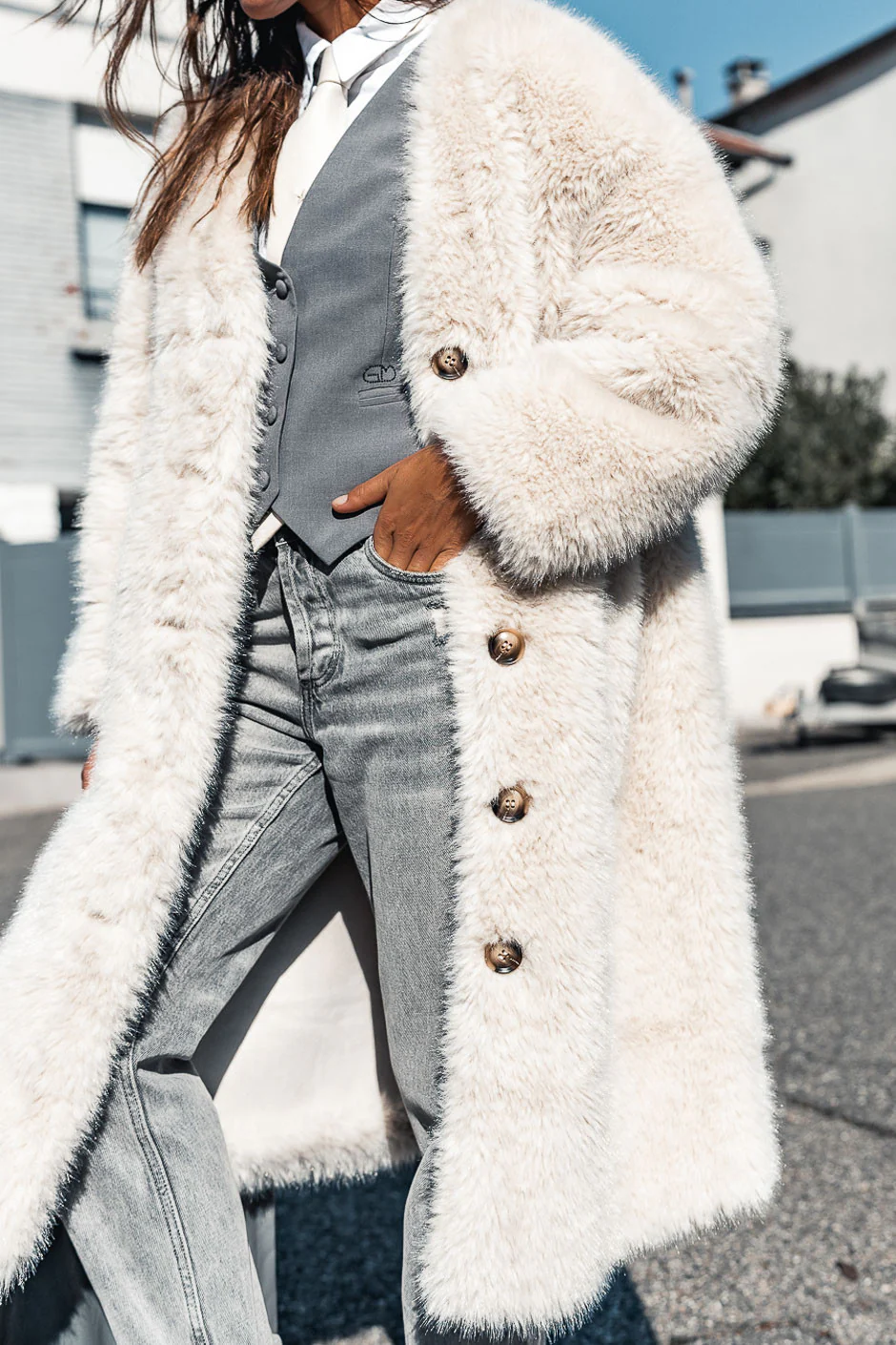 Fourrure Grungemama Mona beige - Image 5