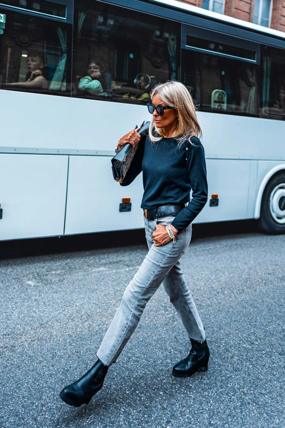 Jeans Grungemama Alexander gris - Image 4
