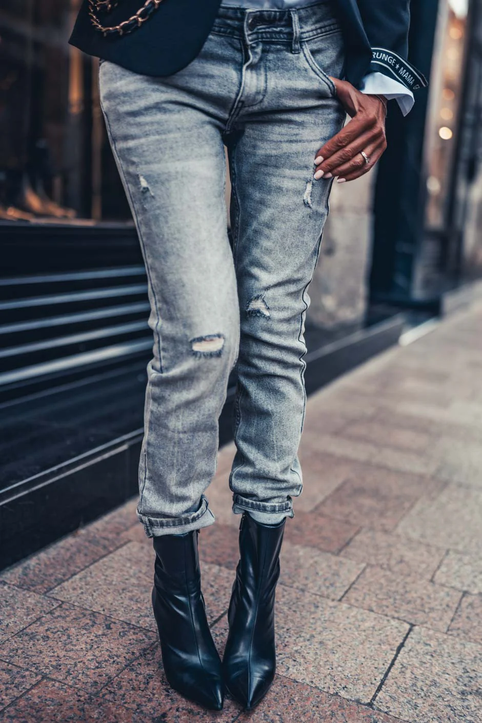 Jeans Grungemama New Braxton light grey