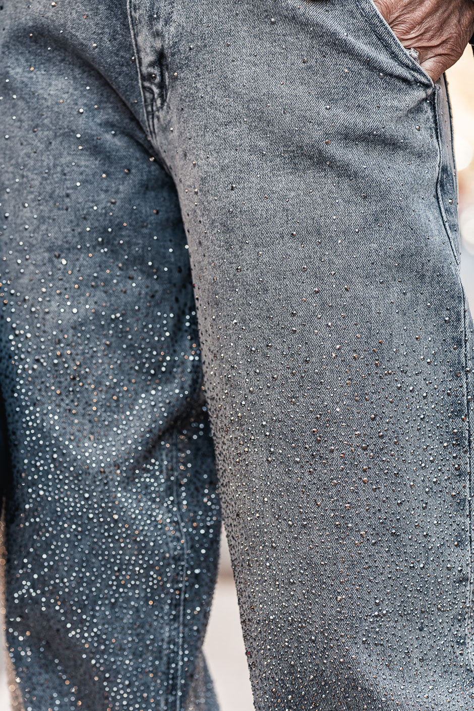 Jeans Grungemama Diamond gris - Image 5
