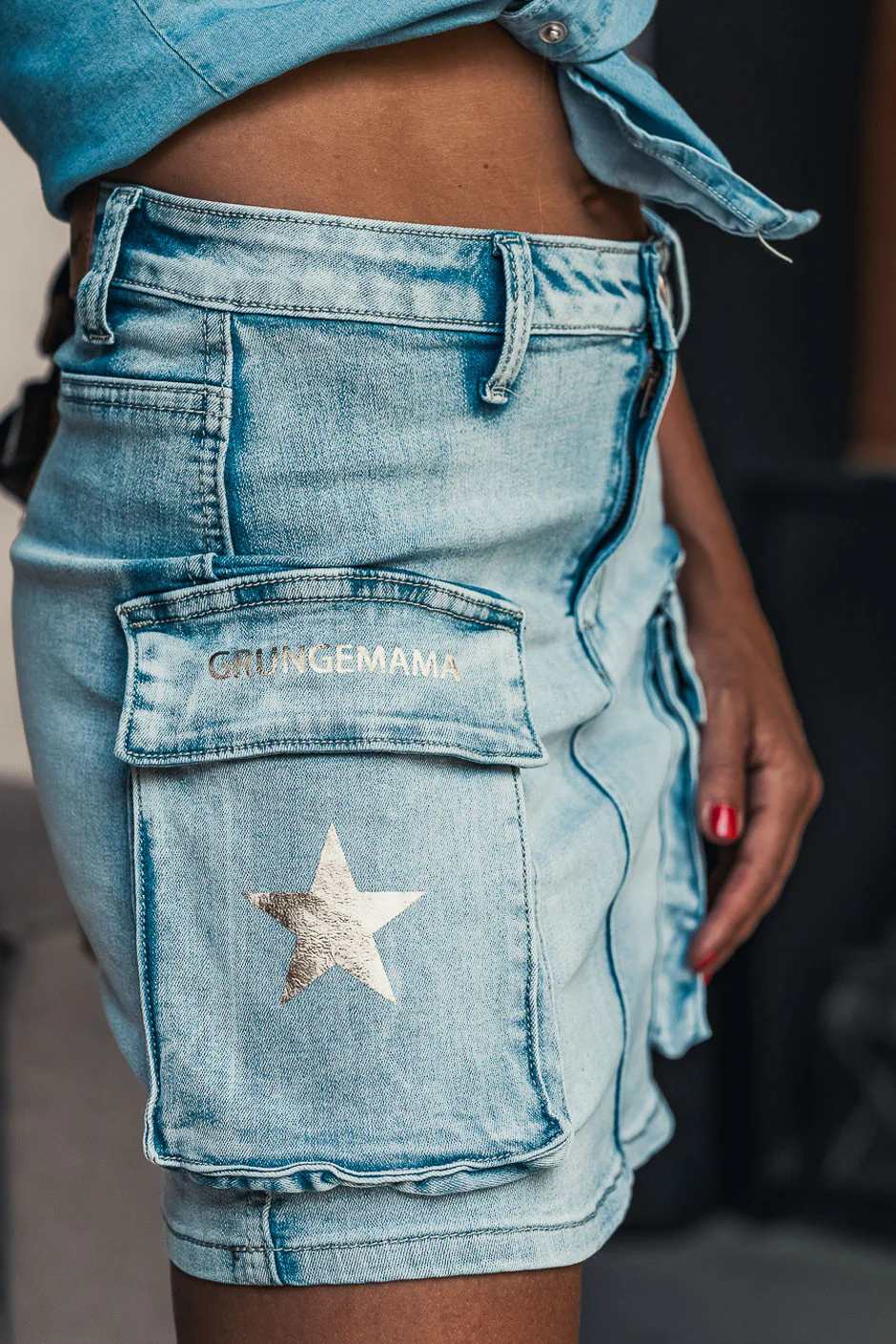 Jupe Grungemama Julia bleu - Image 2