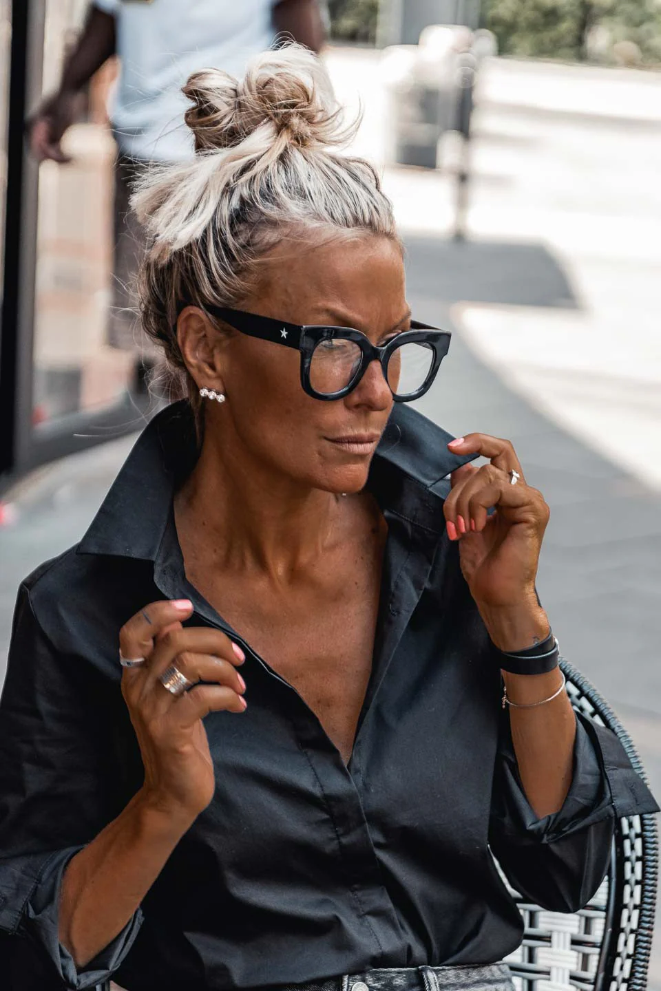 Lunettes Grungemama Holly translucide noir - Image 3