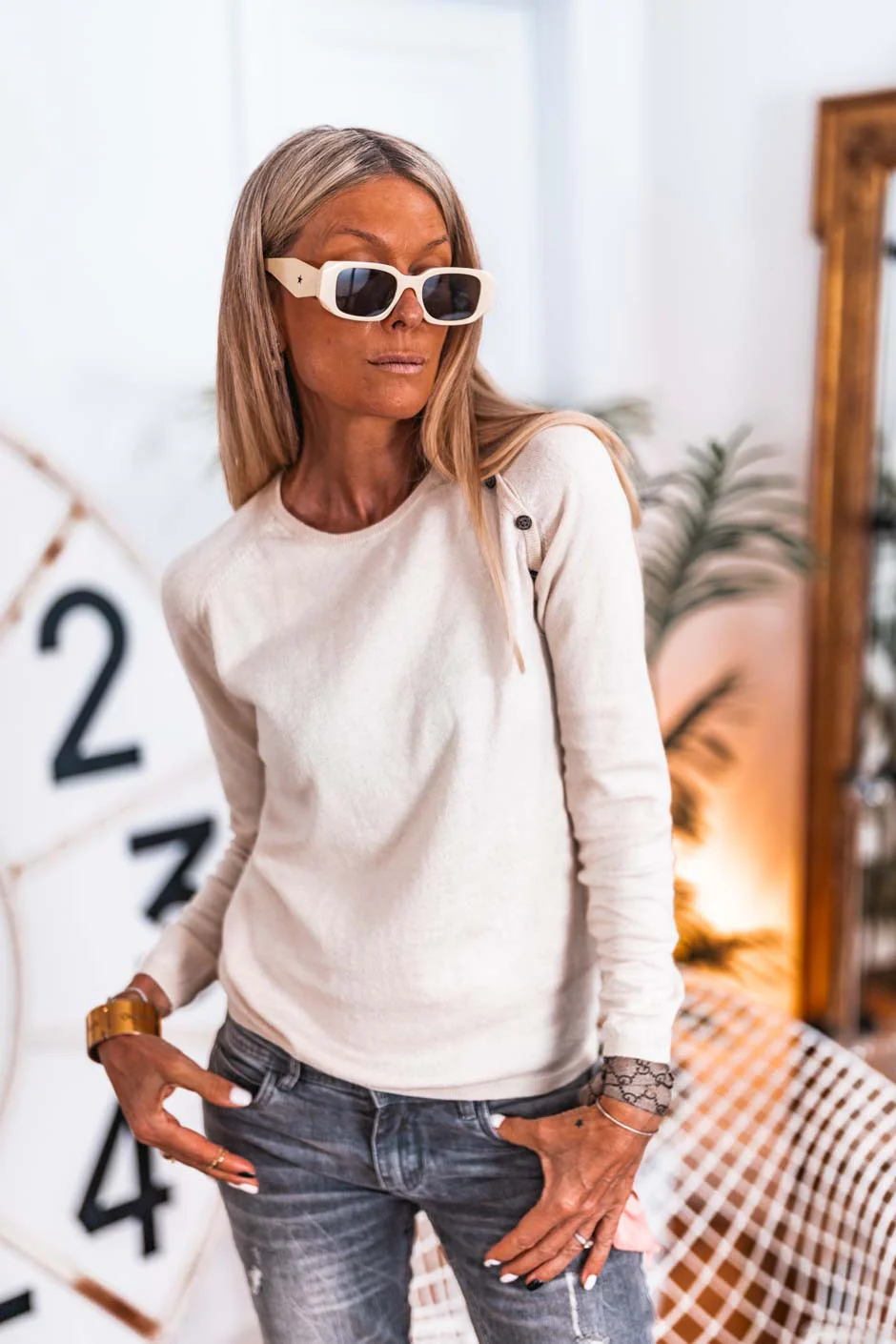 Lunettes de soleil GrungemamaPolna vanille - Image 5