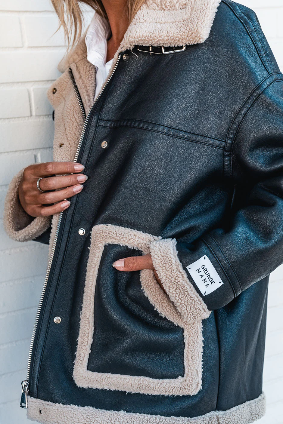 Manteau aviateur Grungemama Flighter noir - Image 2