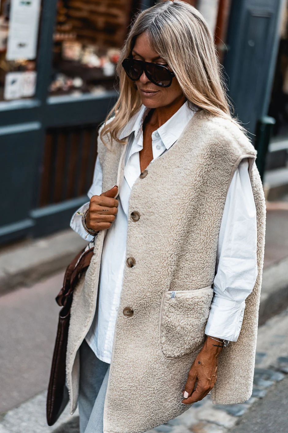 MANTEAU ACELIA ECRU - Image 4