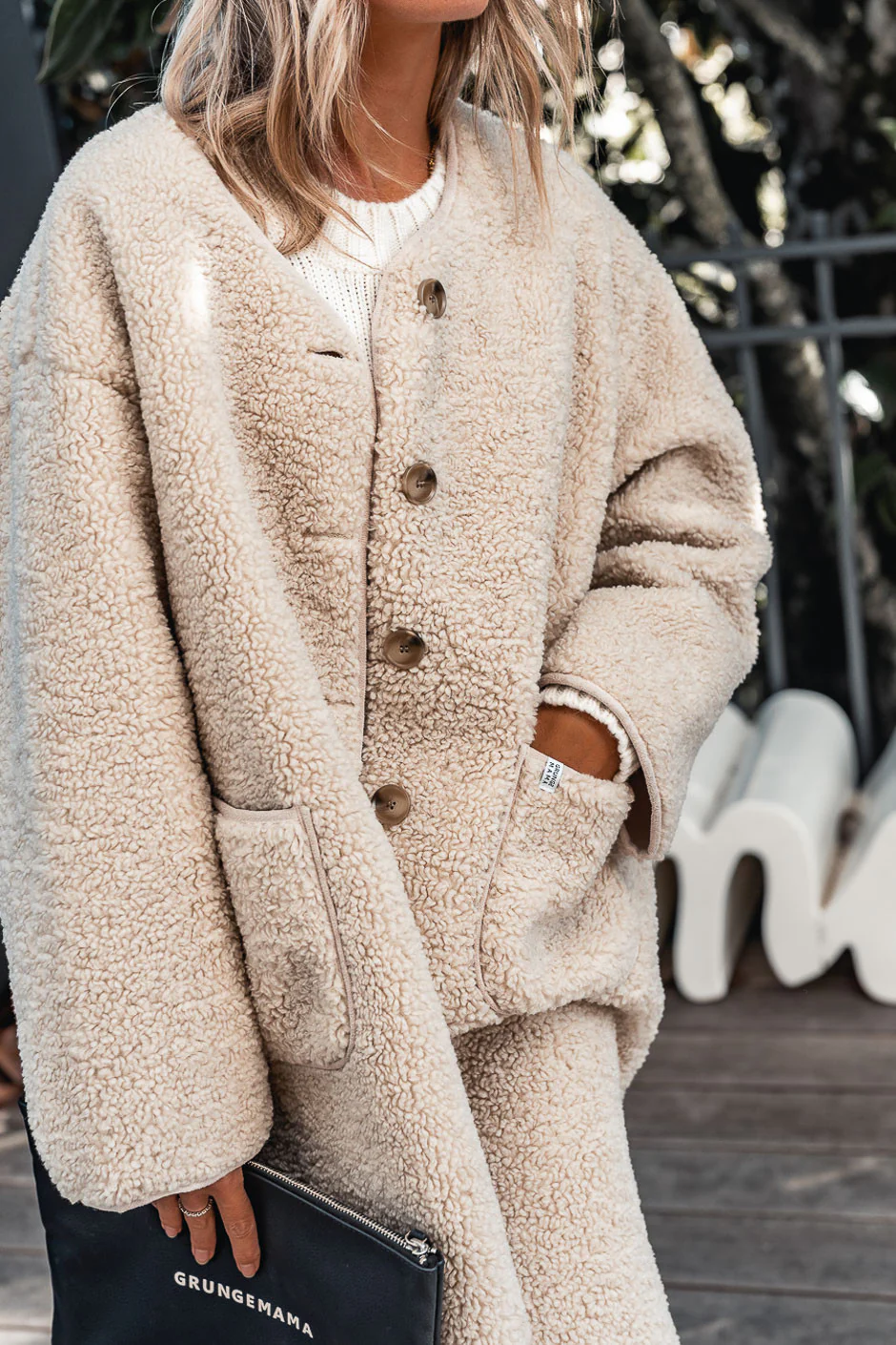 Manteau Grungemama Acelio ecru - Image 3