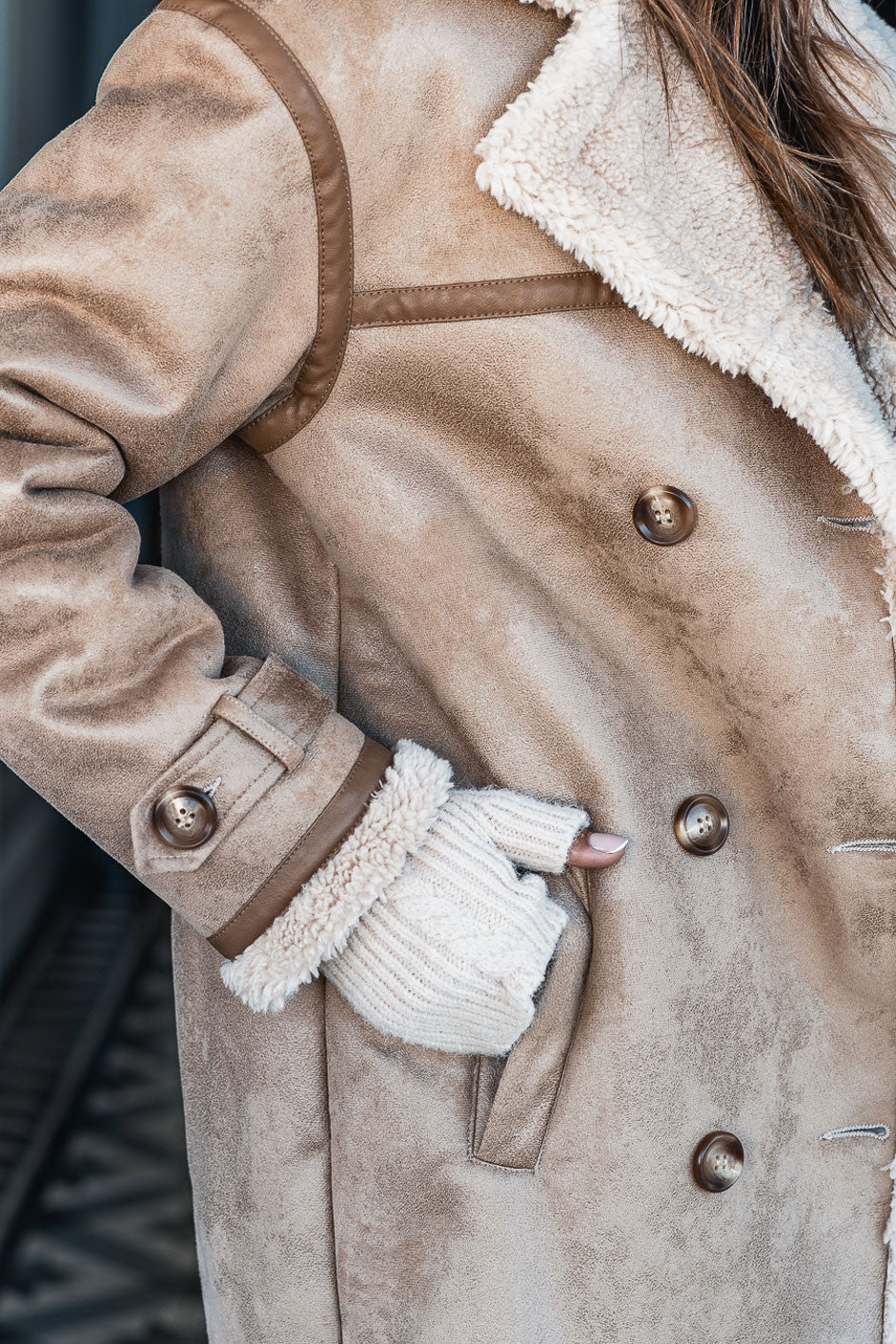Manteau Grungemama Hoonie beige