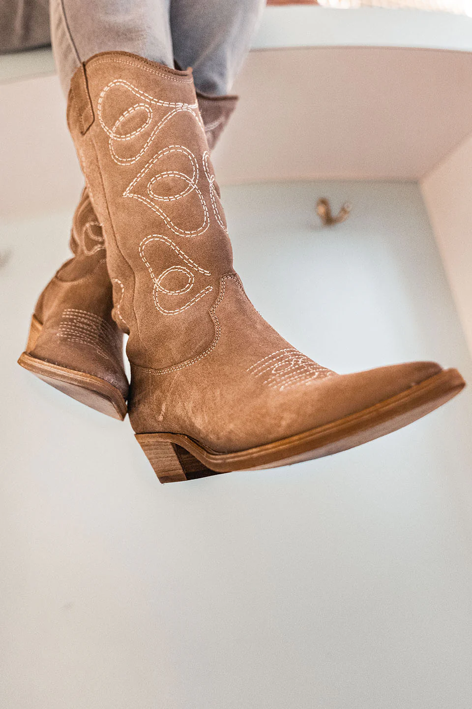 Mi-bottes grungemama Winchester tabac - Image 12