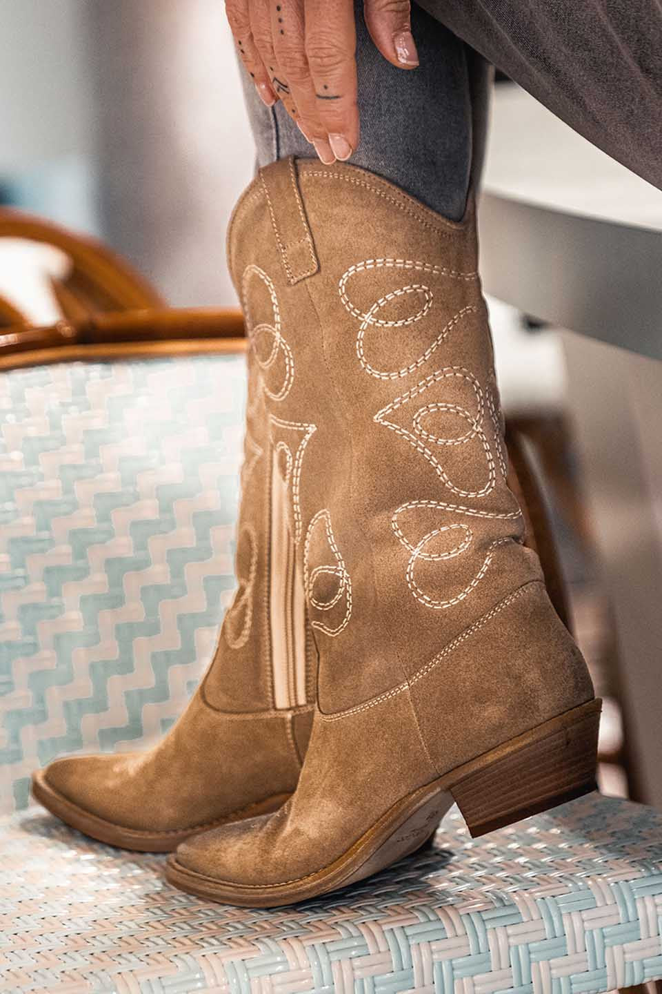 Mi-bottes grungemama Winchester tabac - Image 7