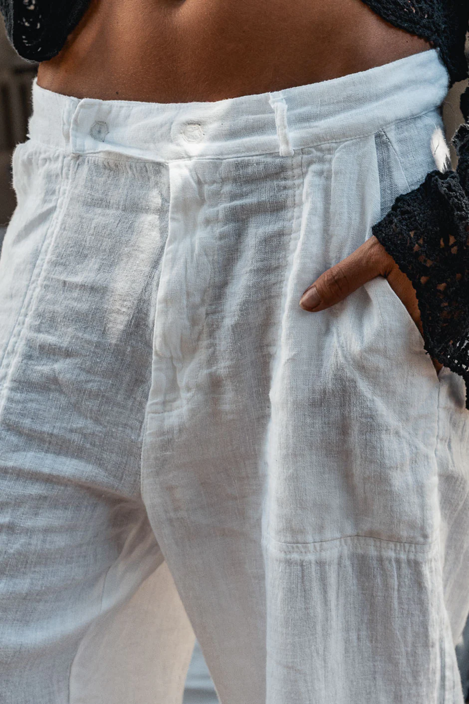 Pantalon Banditas Andy blanc - Image 4