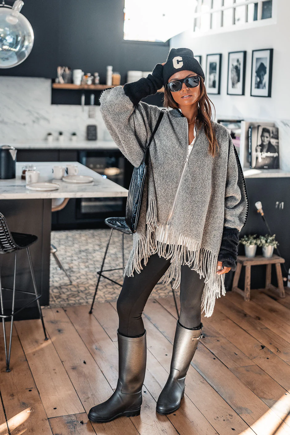 Poncho Grungemama Chelly gris - Image 8