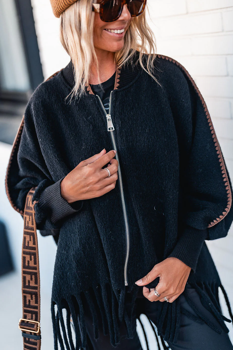 Poncho Grungemama Chelly noir - Image 6