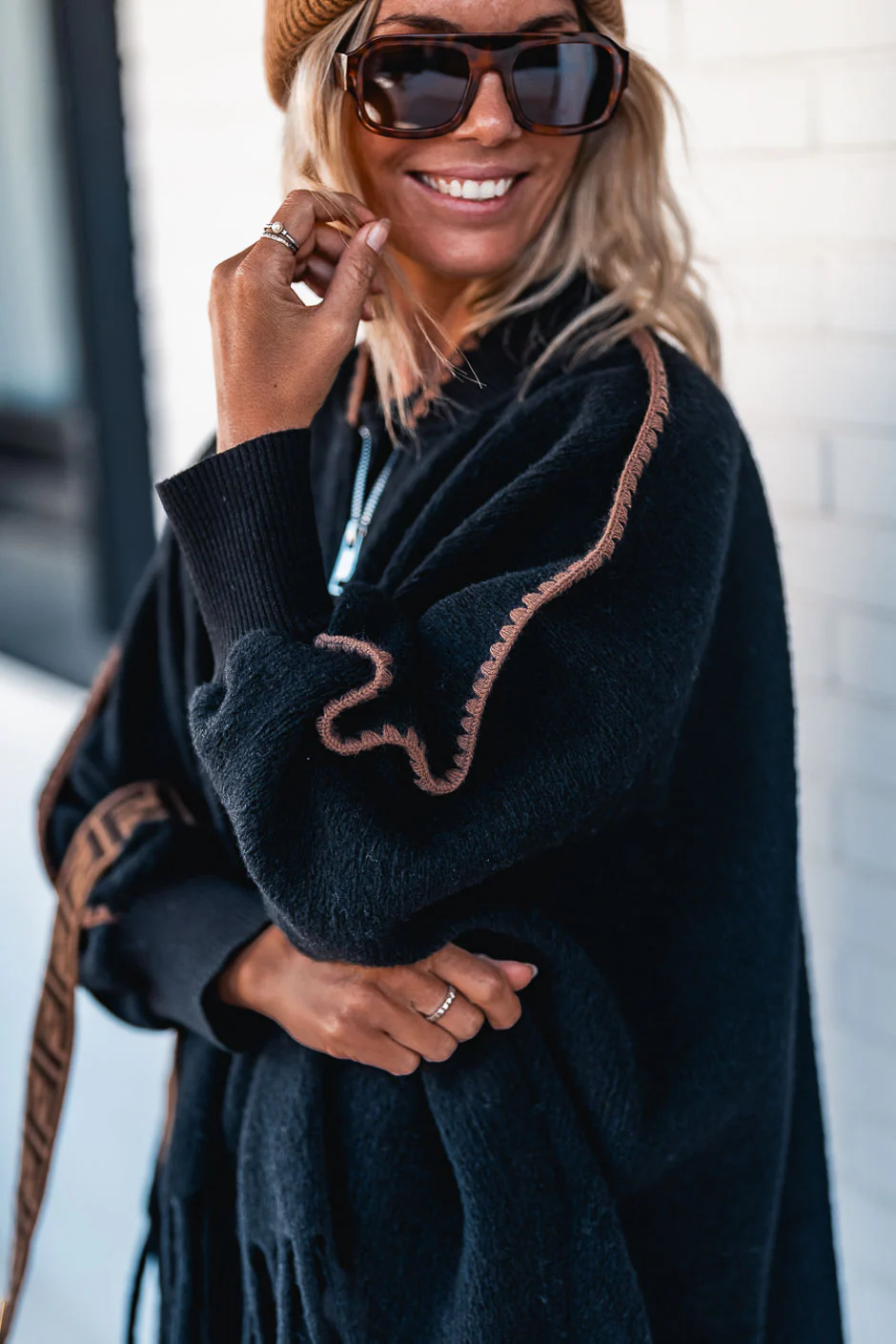 Poncho Grungemama Chelly noir - Image 7