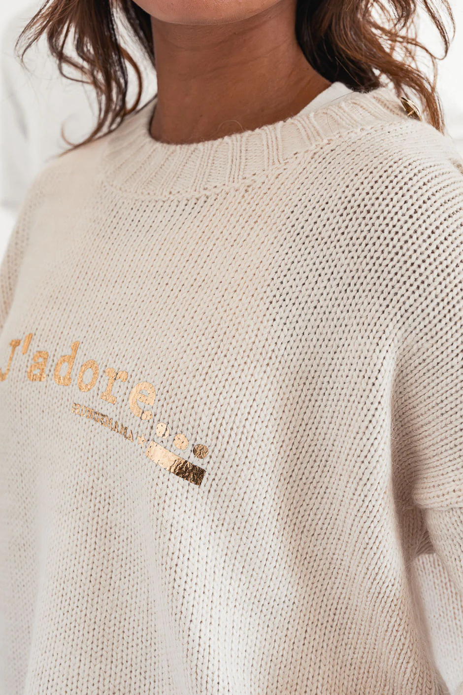 PULL J'ADORE BEIGE - Image 4