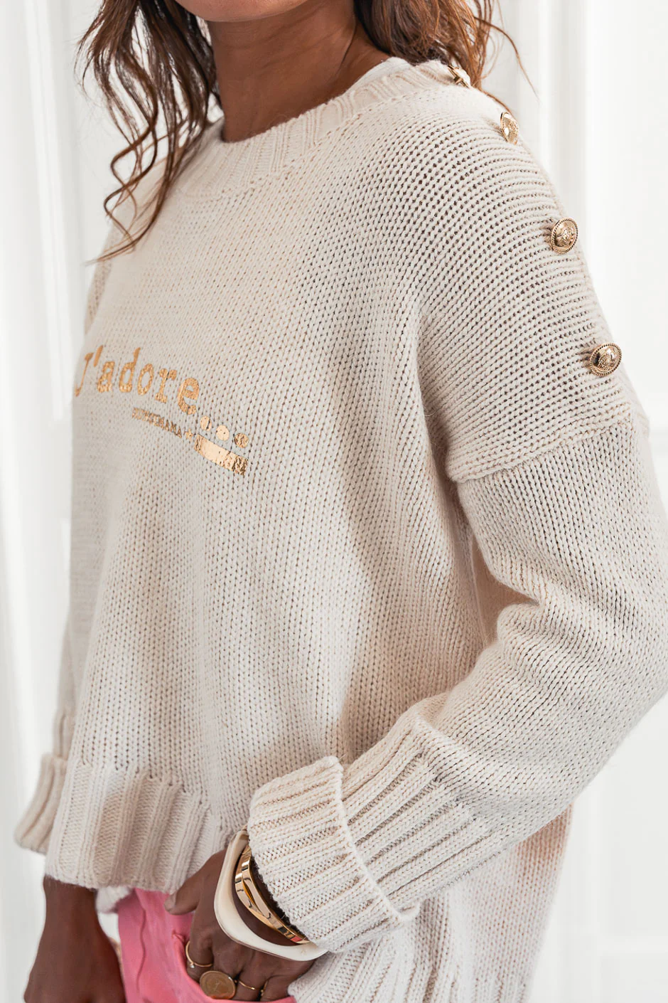 PULL J'ADORE BEIGE - Image 5