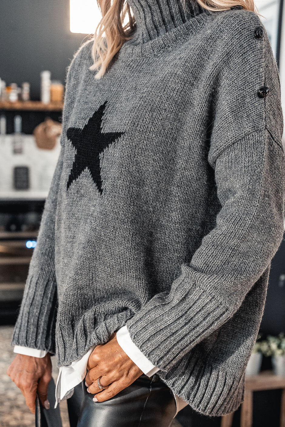 Pull Grungemama Milia gris - Image 3