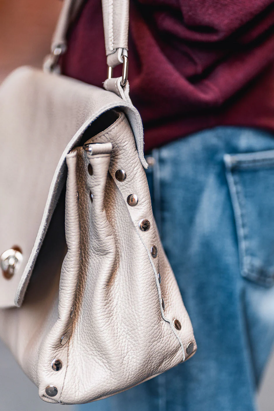 SAC LOUNYA CUIR BEIGE - Image 8