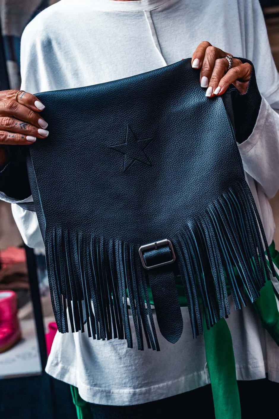 SAC GRUNGEMAMA VICTORIA NOIR Cuir - Image 3