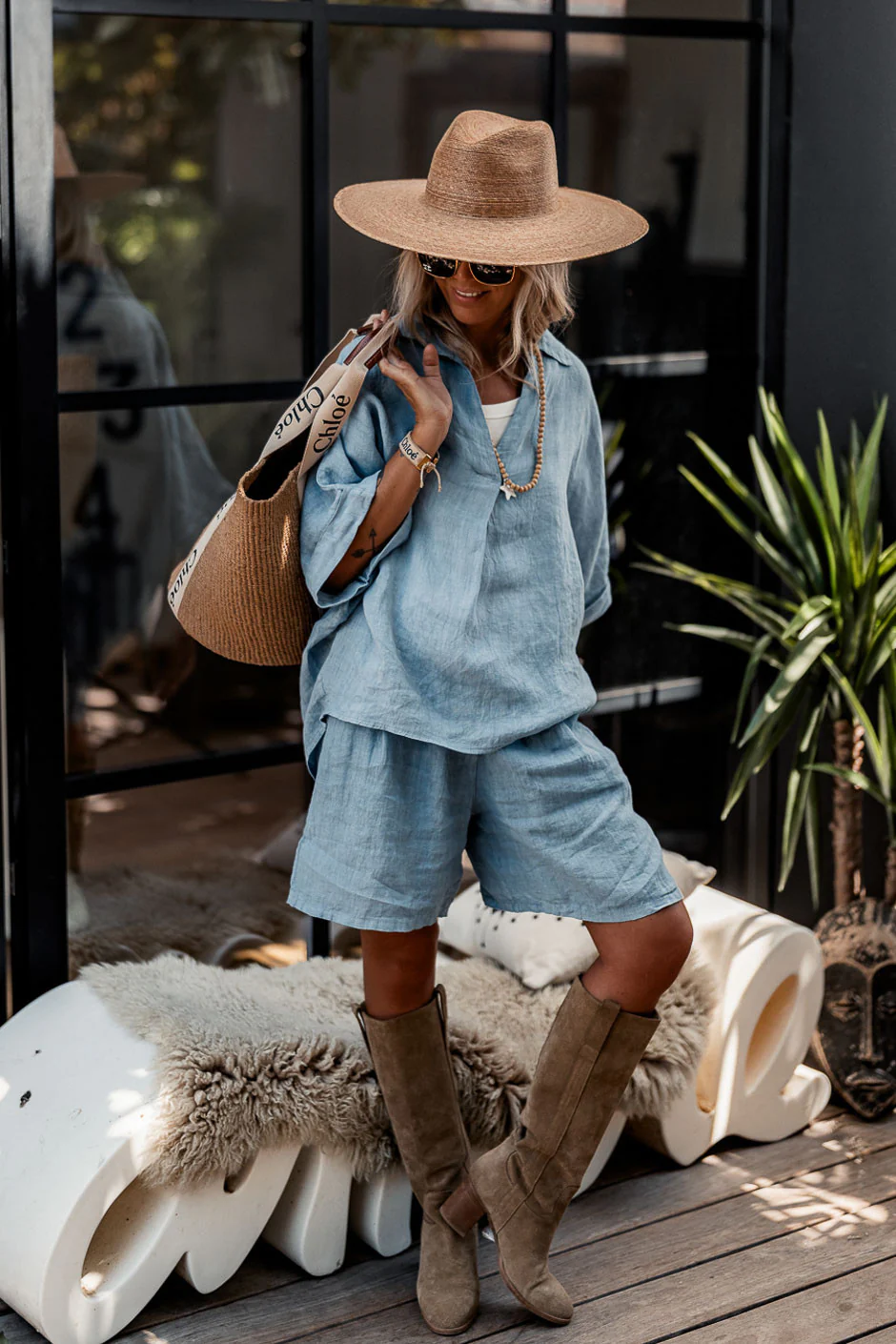 Short Grungemama Carson bleu - Image 3