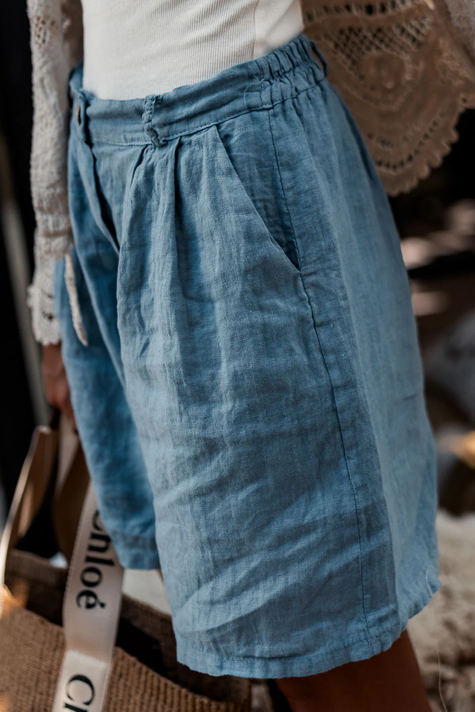 Short Grungemama Carson bleu - Image 6