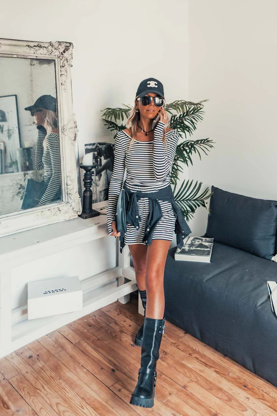 Short Grungemama Stripe noir-blanc - Image 3