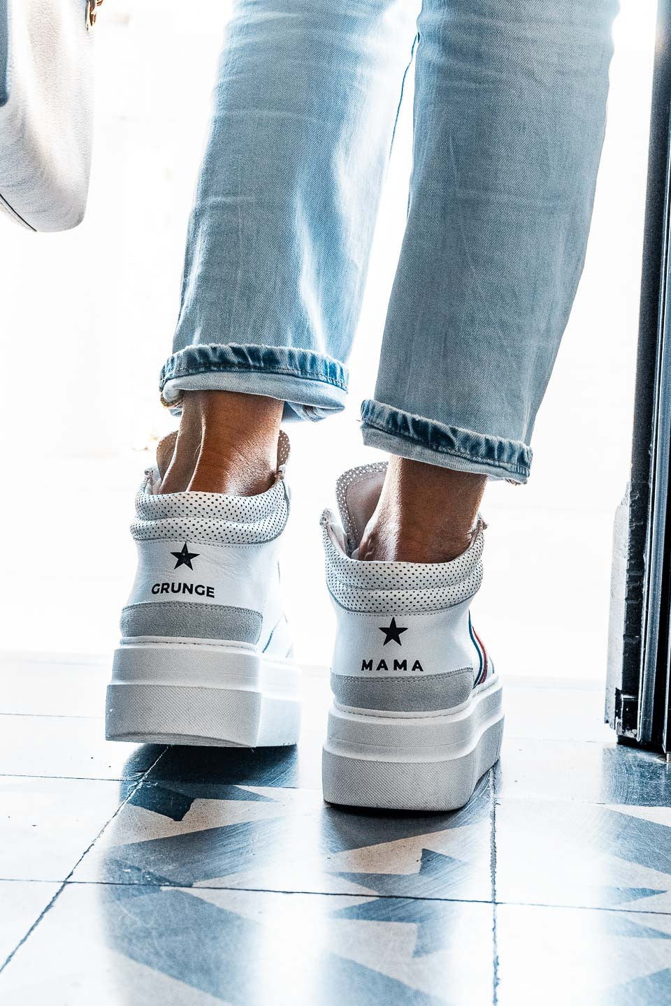 Sneakers Grungemama Natti bleu/rouge - Image 2