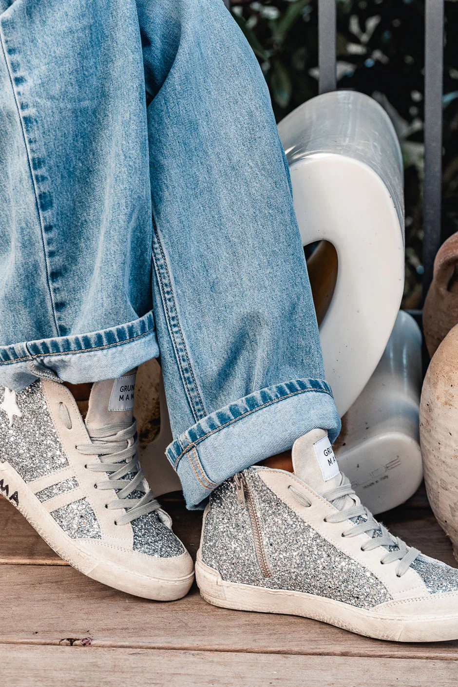 Sneakers Grungemama New Allglitter silver - Image 6