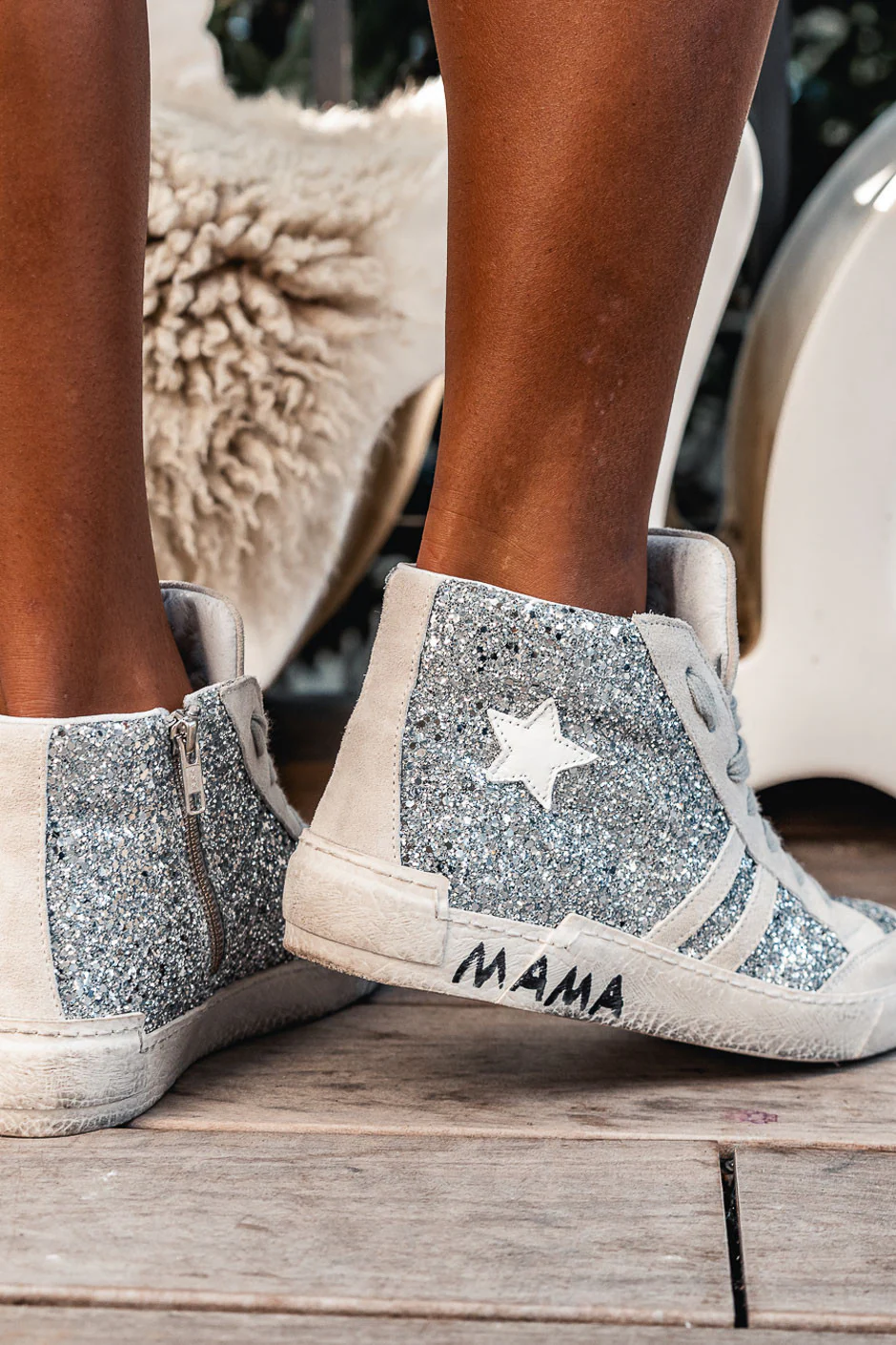 Sneakers Grungemama New Allglitter silver - Image 7
